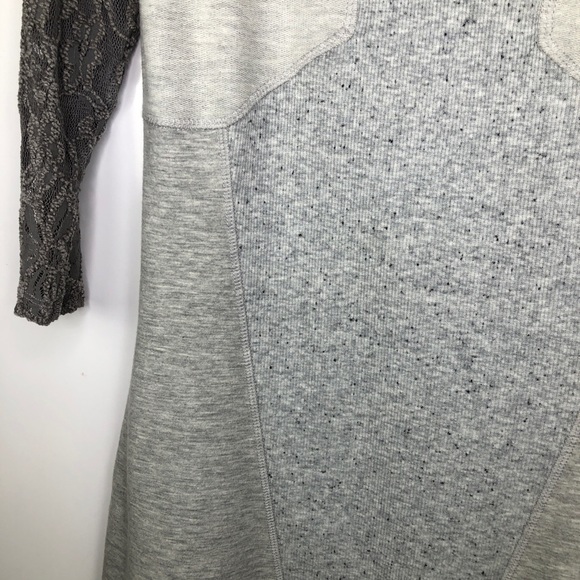 Sundance Mallorie block mixed media grey dress - Picture 4 of 15